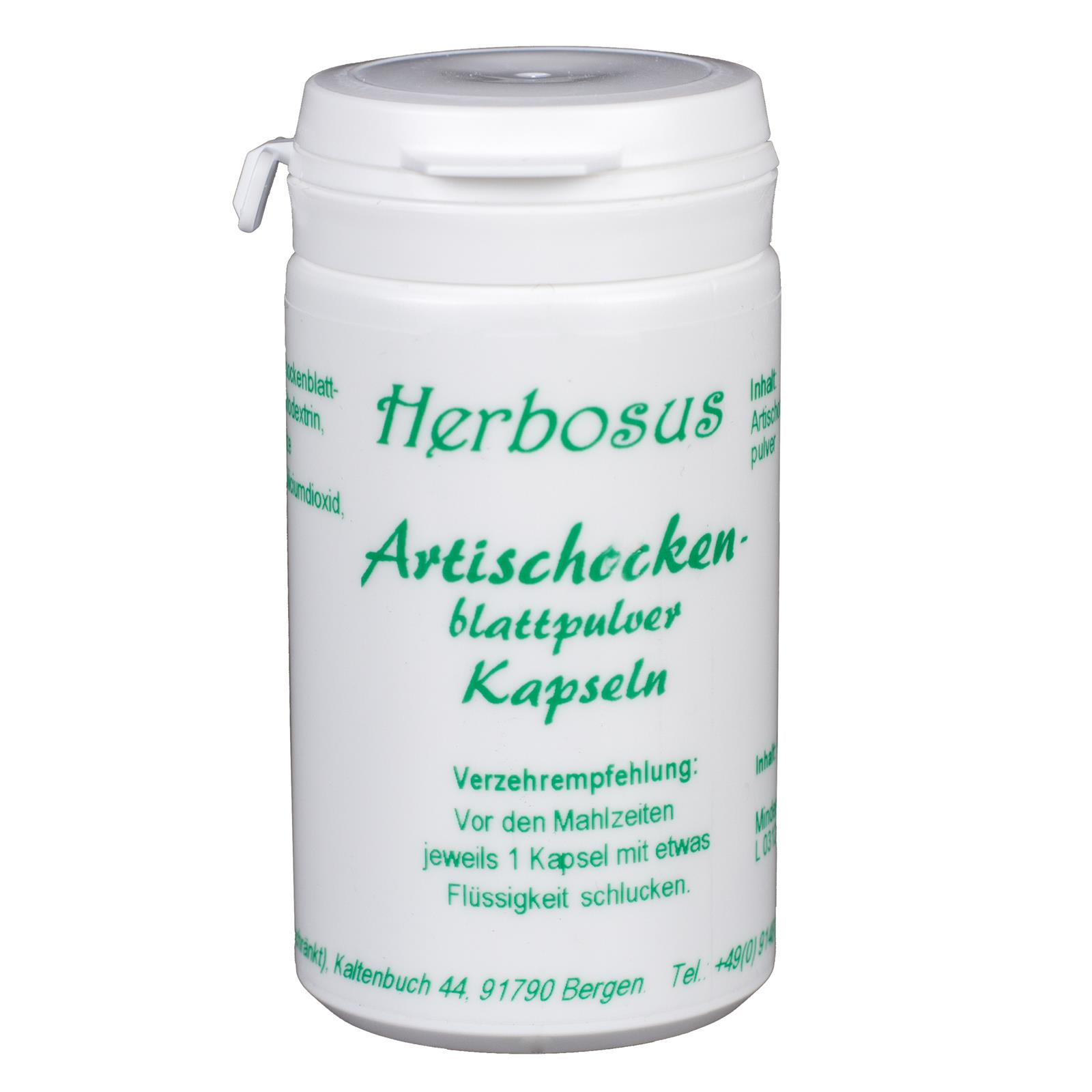 Artischockenblattpulver Kapseln von Herbosus