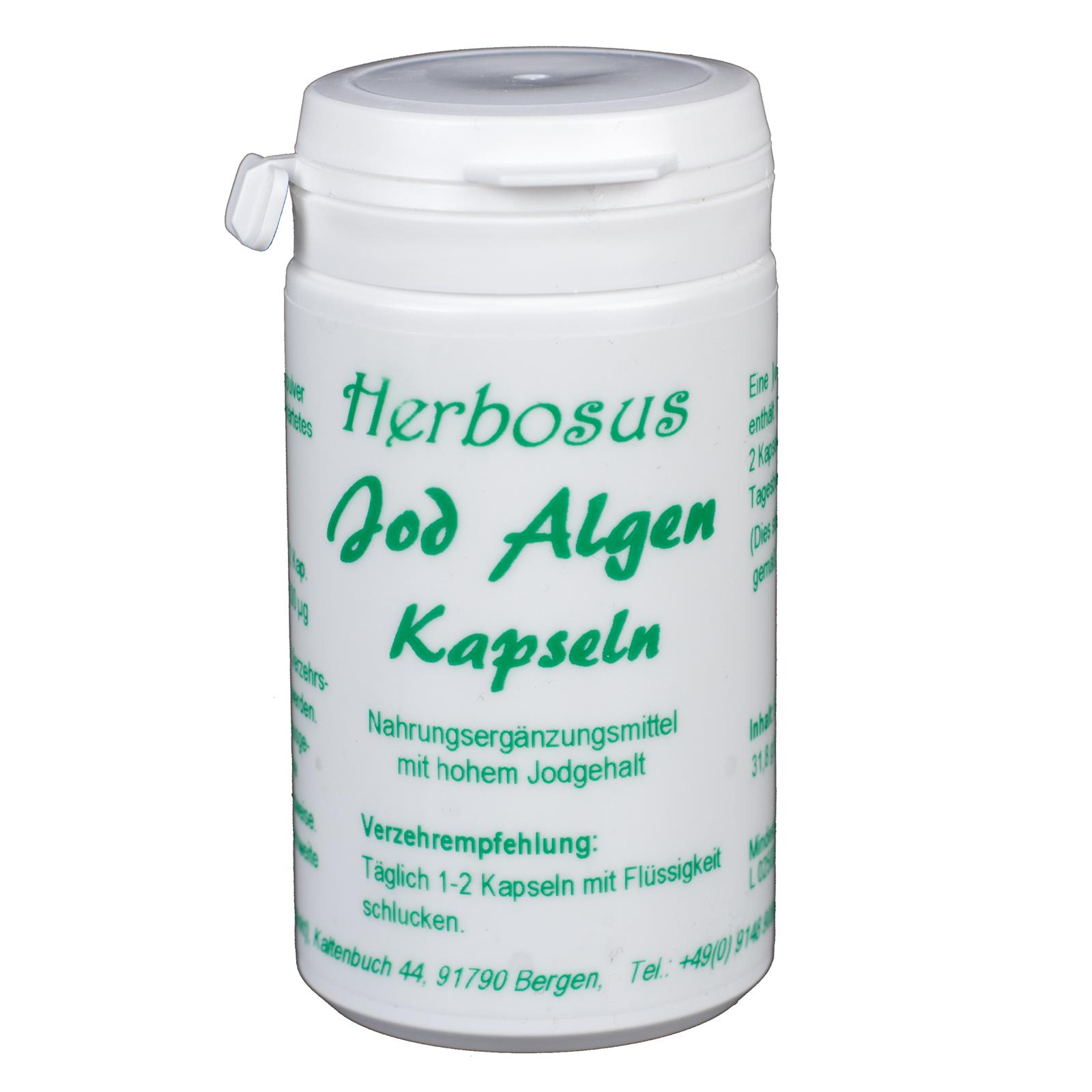 Jod Algen Kapseln von Herbosus mit hohem Jodgehalt