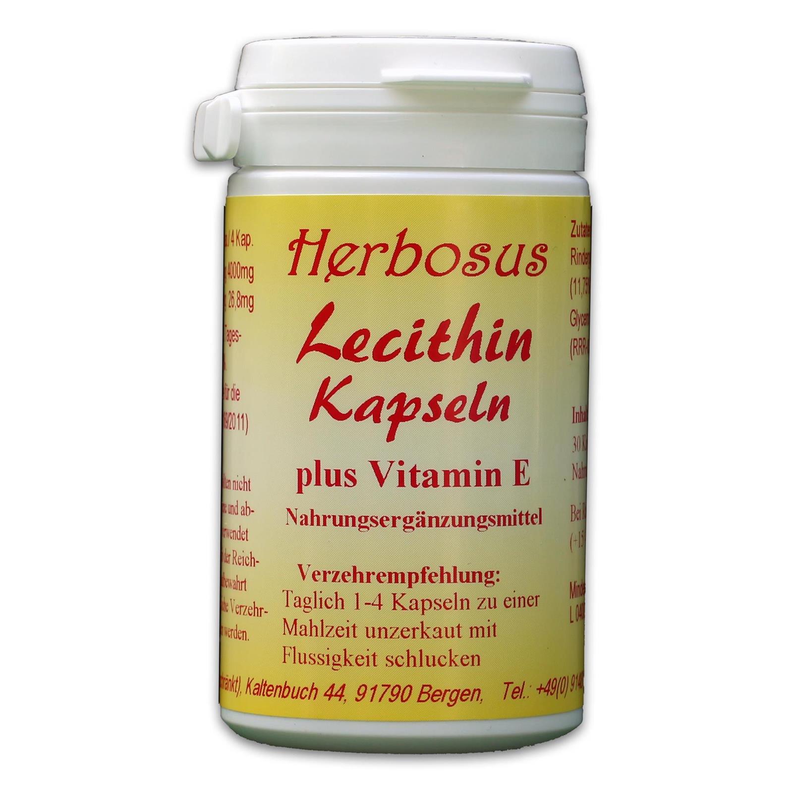 Lecithin plus -vit. E Kapseln von Herbosus