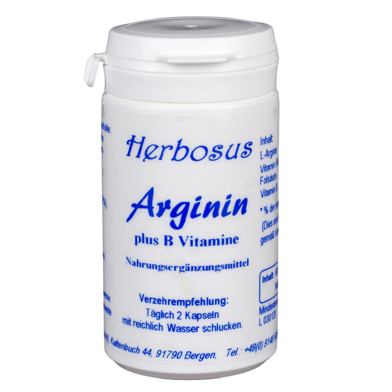 Arginin Plus B-Vitamine von Herbosus